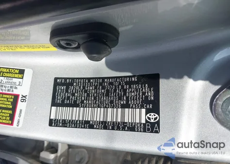 2016 Toyota Corolla L из США, поврежденный, VIN 5YFBURHE1GP407326